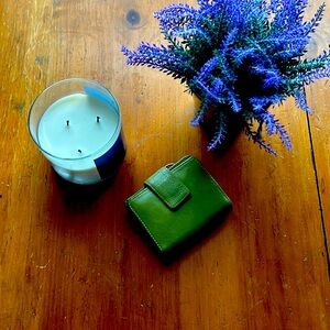 Green thrifted wallet